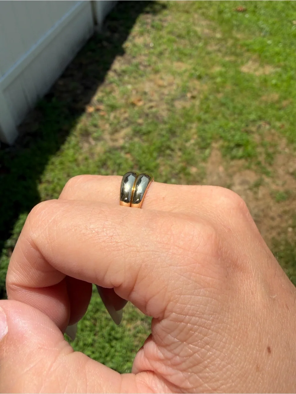 14k Solid Gold Stackable Dome Rings - High Polish, NON HOLLOW